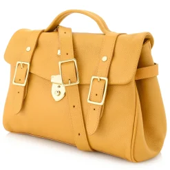 Blair Lock Satchel Pebble Leather