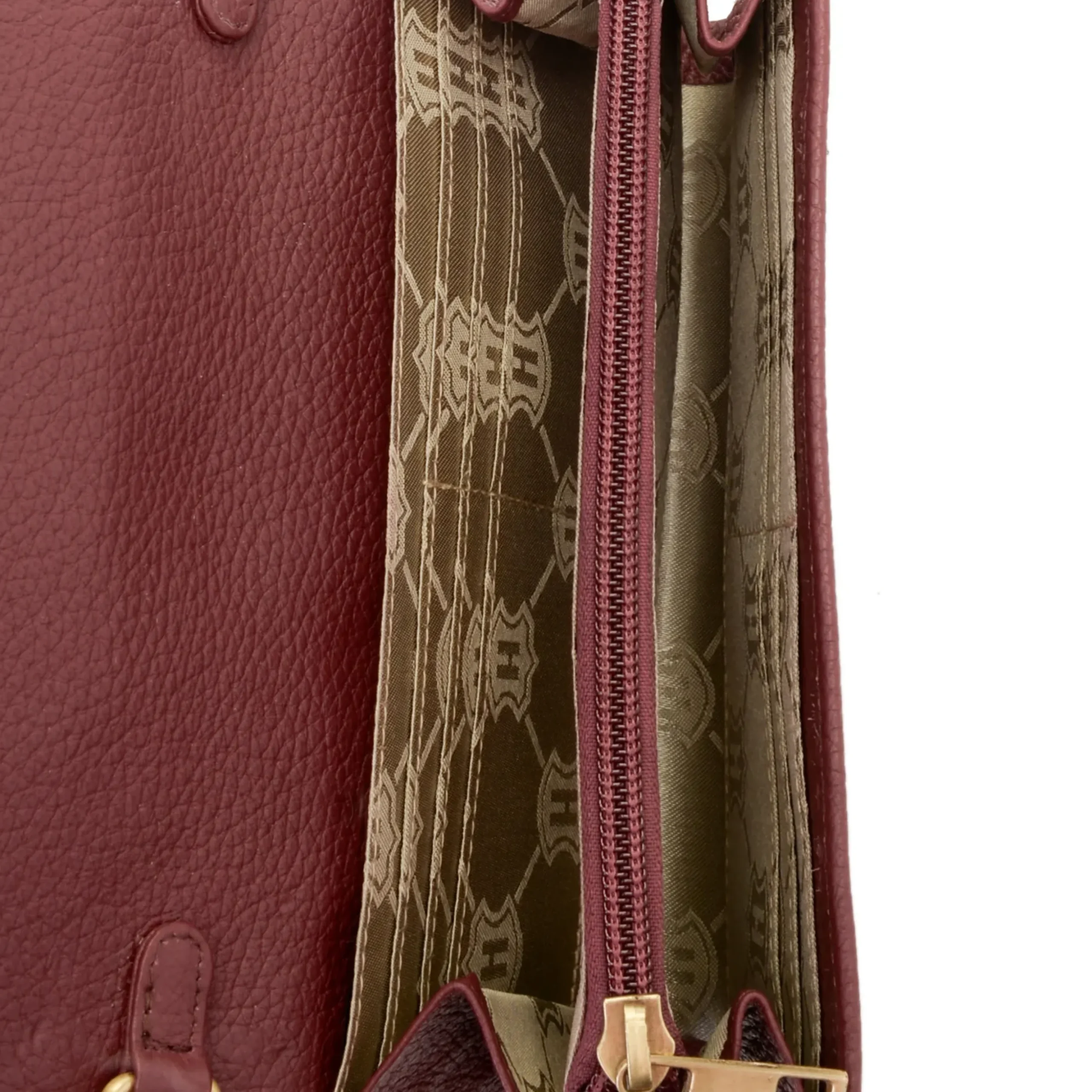 Crest Leather Rfid Crossbody Wallet