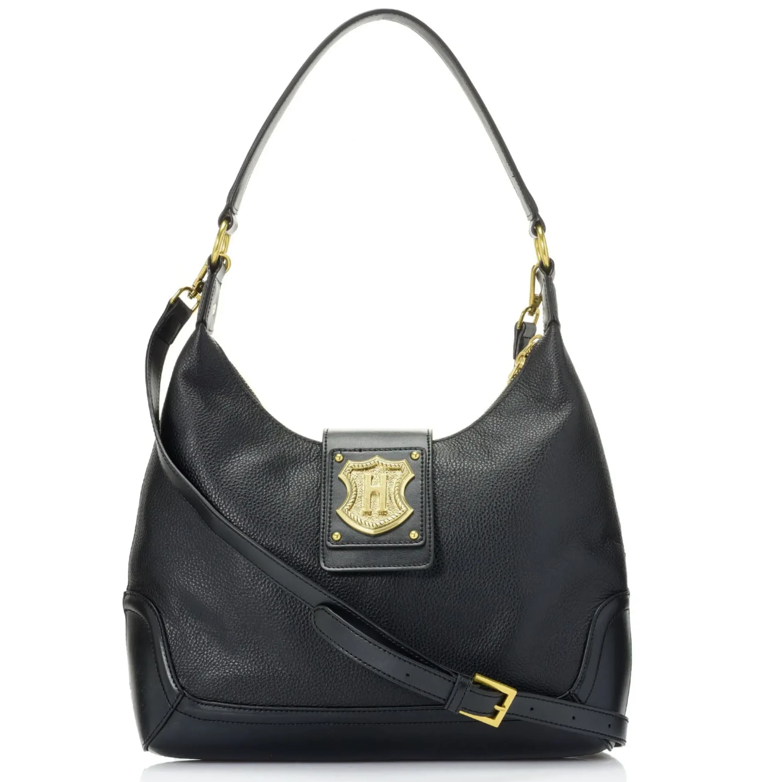 Crest Shoulder & Crossbody Leather Bag