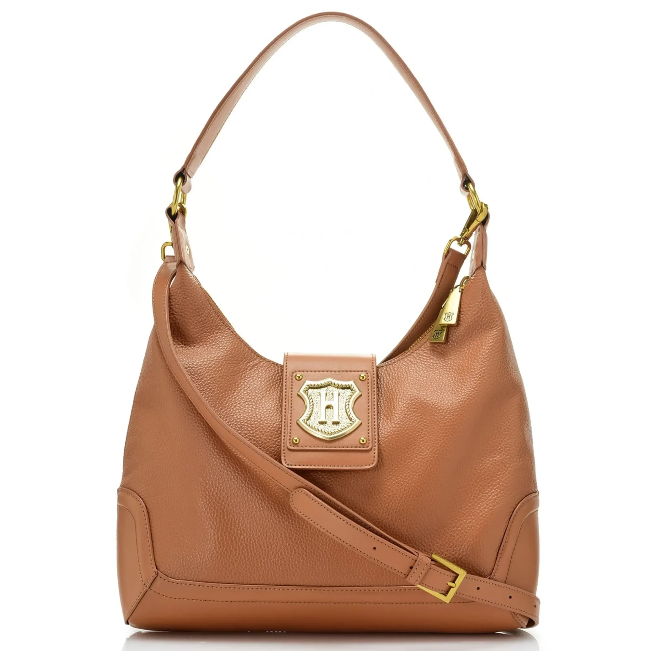 Crest Shoulder & Crossbody Leather Bag