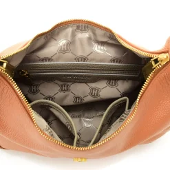 Crest Shoulder & Crossbody Leather Bag