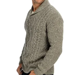 Irelandseye Knitted Clonard Shawl Collar Cable Pullover