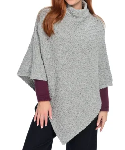 Irelandseye Newport High Neck Cable Poncho