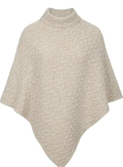 Irelandseye Newport High Neck Cable Poncho