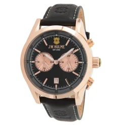 44Mm Quartz Leather Strap Watch Men's