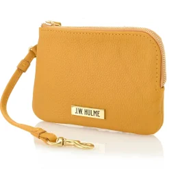 Pearl Zip Wristlet Pouch Pebble Leather