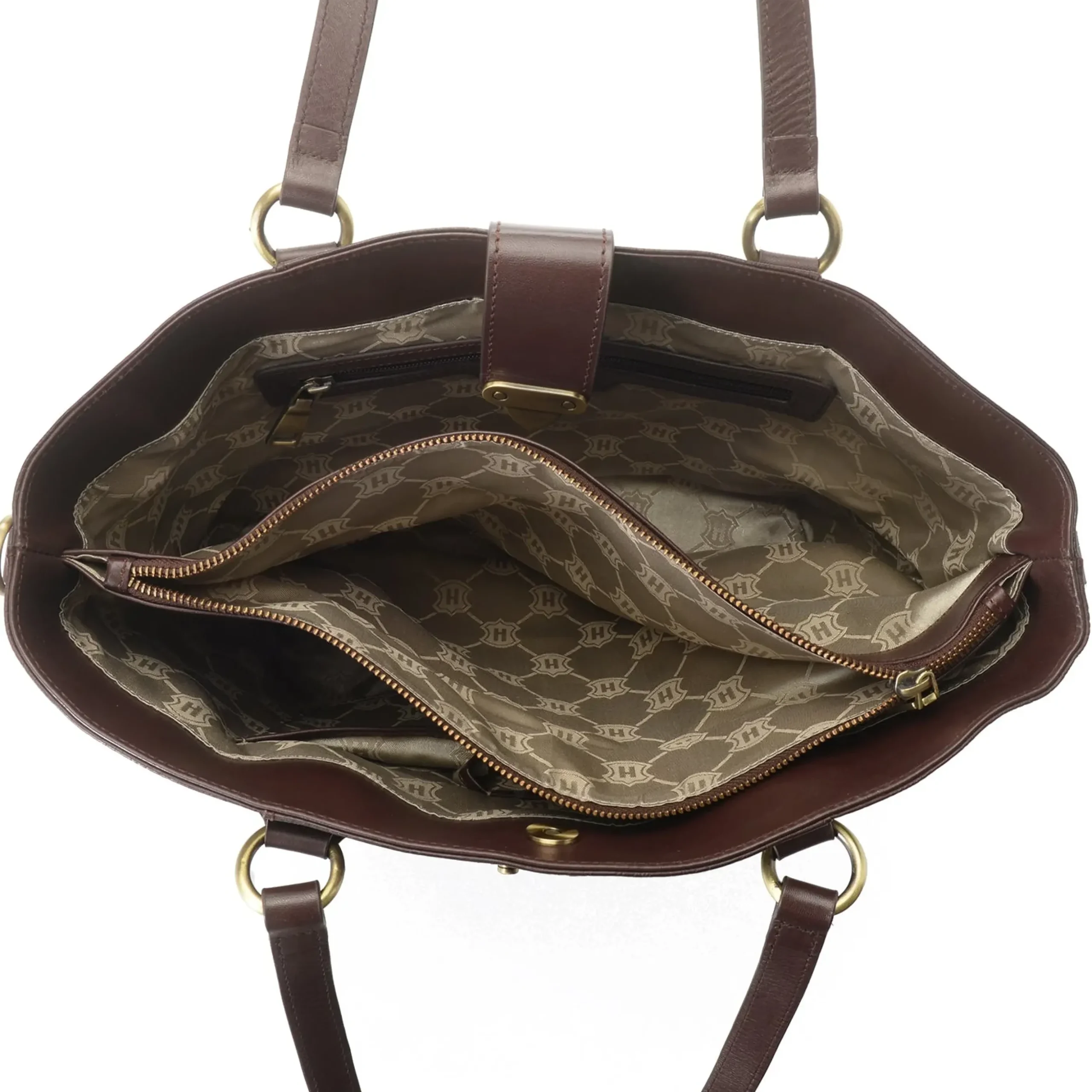 Reese Tooled Leather Lock Closure Tote Bag