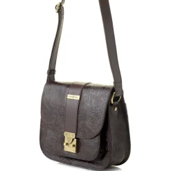 Reese Tooled Leather Saddle Crossbody Bag