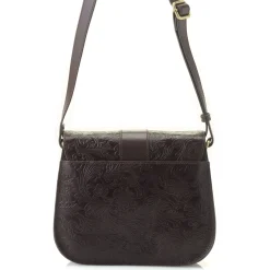 Reese Tooled Leather Saddle Crossbody Bag