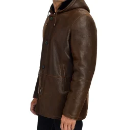 Shearling Hooded Coat