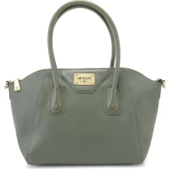 Skye Glazed Pebble Grain Leather Satchel