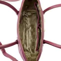 Skye Glazed Pebble Grain Leather Satchel