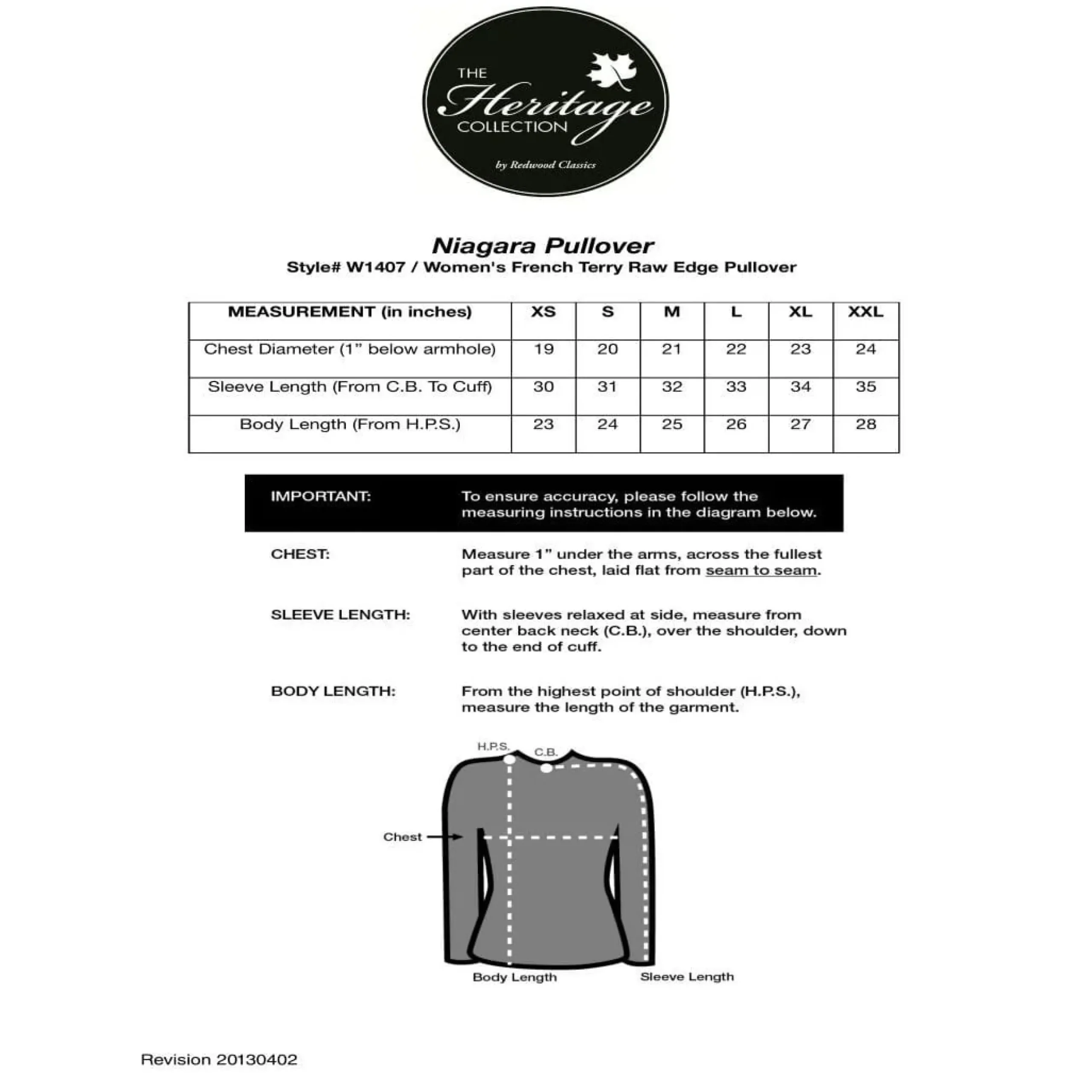 Wood Classics Niagara Raw Edge Pullover